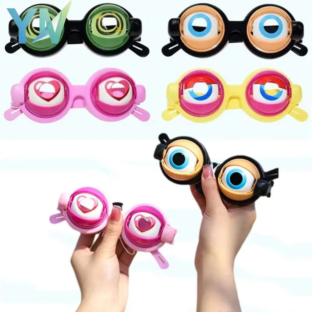 1-10PCS Halloween Crazy Eyes Funny Glasses for Kids Novelty Prank Costume Party Prop Wacky Design Perfect Gift Decor Accessory