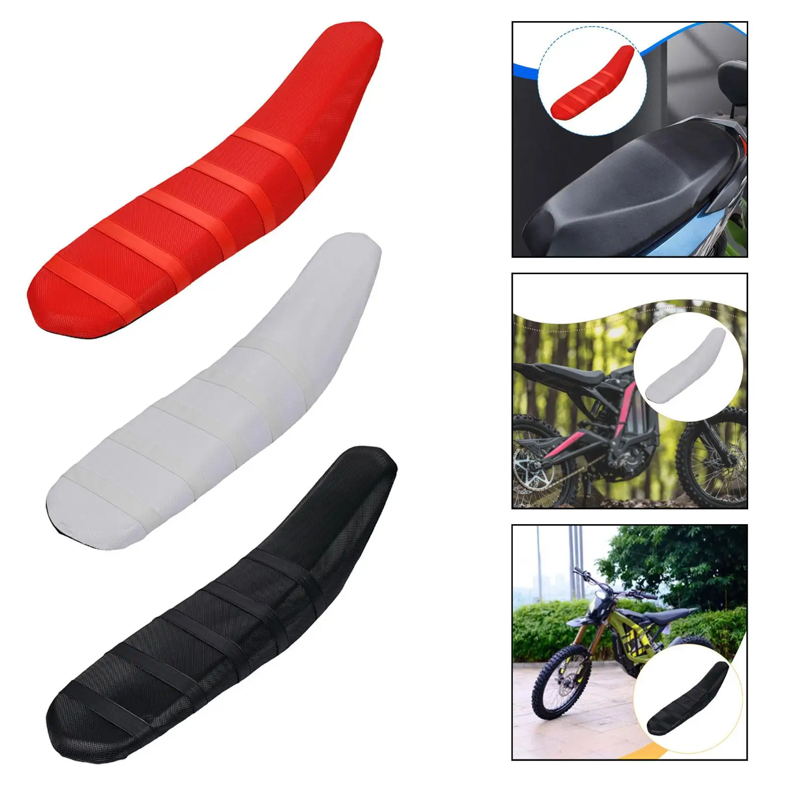 Electric Dirt Bike Seat Cover Durable Antislip PVC Replacement Professional Motorcross Accessory for Sur Ron Ultra Bee