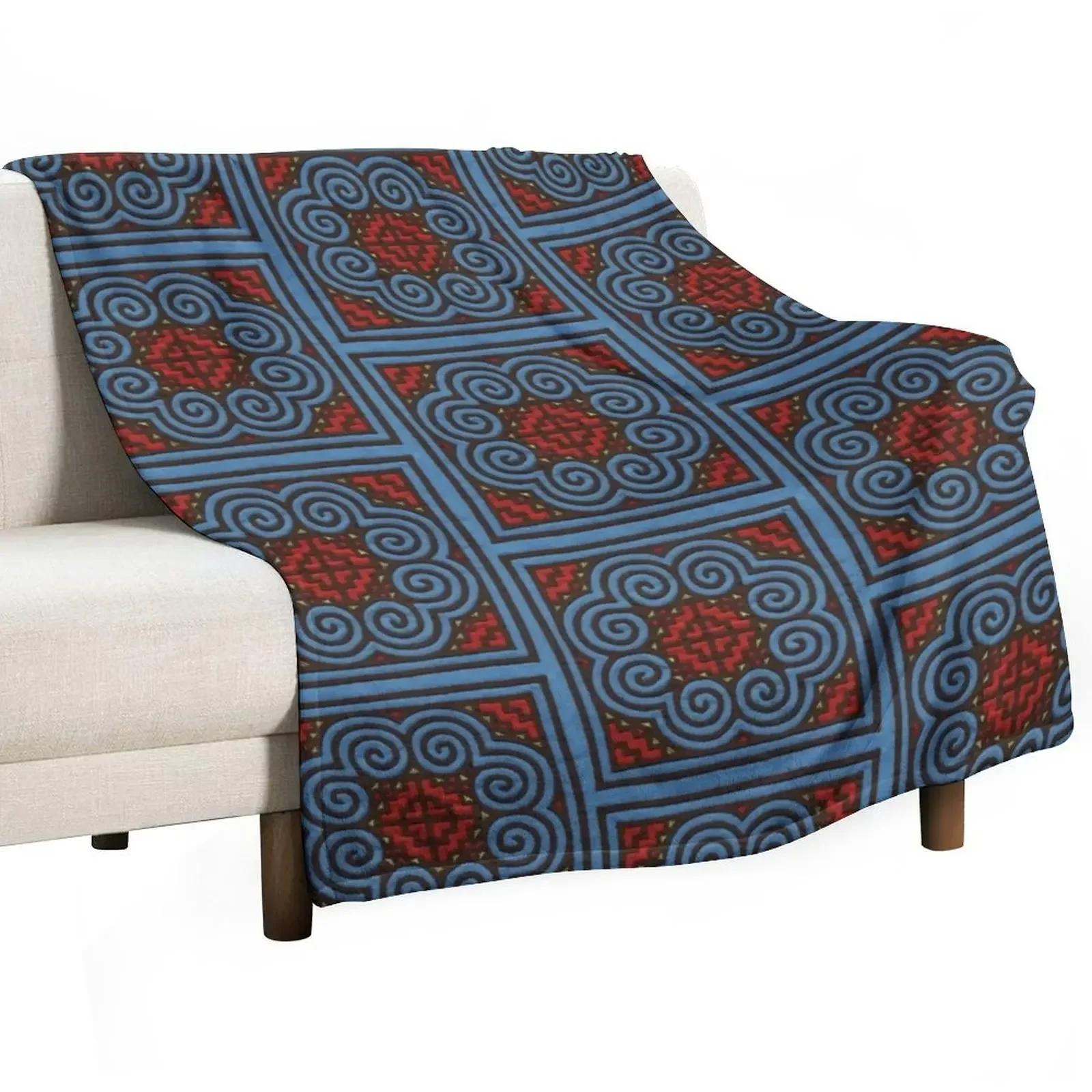 

Hmong Elephant Foot Pattern Throw Blanket Designers Blankets Sofas Of Decoration Blankets