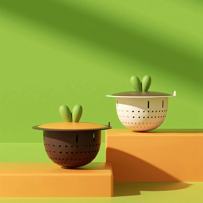 2 Stück Cartoon Rettich Form Waschbecken Mülls ieb Küche Waschbecken Anti-Verstopfung Abfluss filter einfach zu installieren einfach zu bedienen