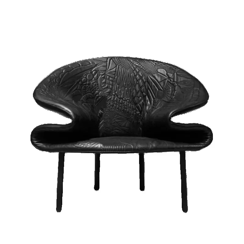 Special-shaped Italian light luxury fiberglass graffiti leisure sofa, armchair model room