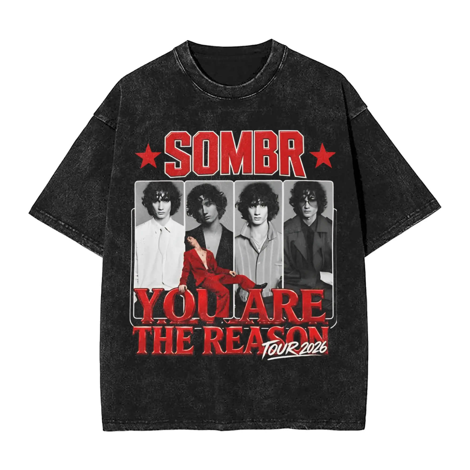 Summer Sombr Youare The Reason World Tour 2026-2027 Washed Shirt Accessories Oversize T-Shirt  for Men Women Tee Shirt