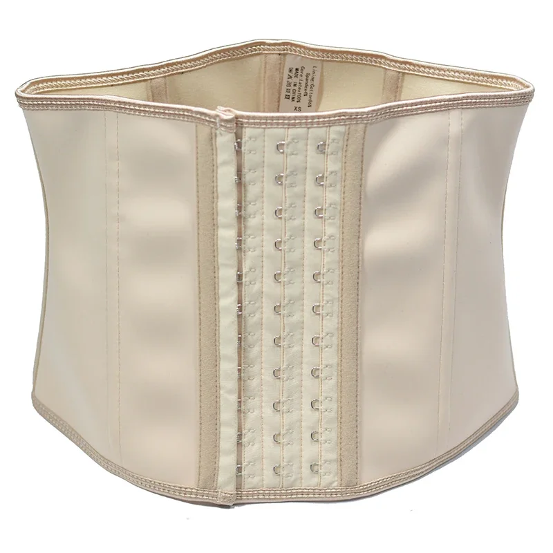 22 см/24 см короткий 3-слойный латексный корсет для тренировки талии 9 стальных костей Корректирующее белье Формирователи тела Женский корсет Пояс для похудения Формирователь талии