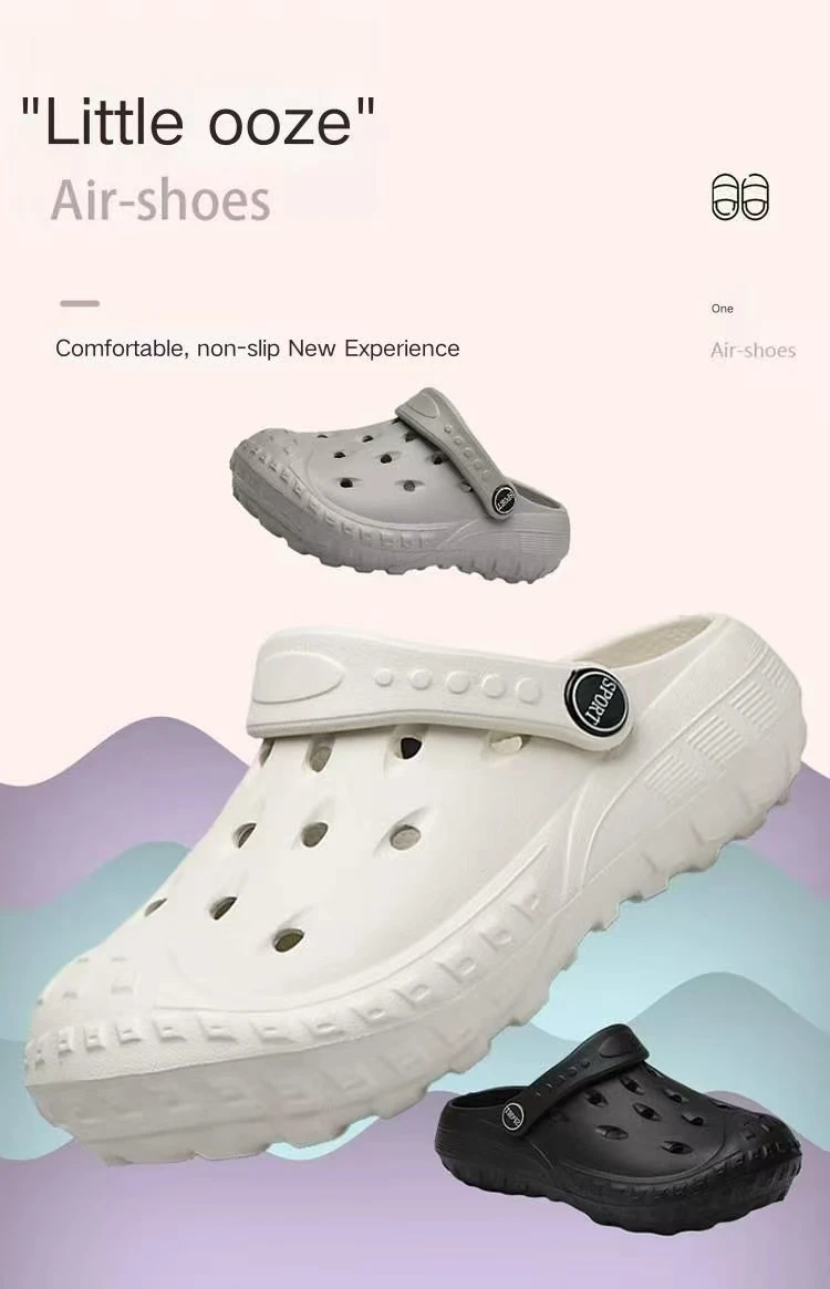 

Обувь из ЭВА для мальчиков и девочек, летние нескользящие уличные сандалии с закрытым носком, пляжные тапочки с толстой подошвой и мягкой подошвой