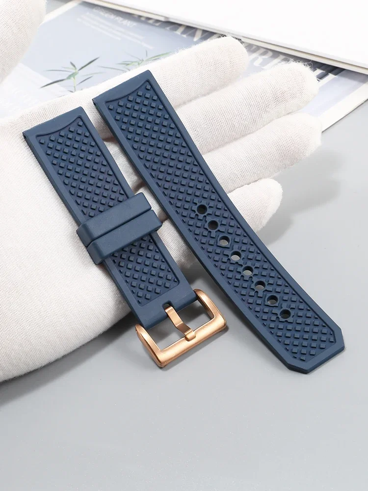 

23Mm 24Mm Rubber Silicone Watch Strap For London Tank Caliber W7100056 Wgca0010 Wsca0006 Wsca Burger Sport Watch Strap
