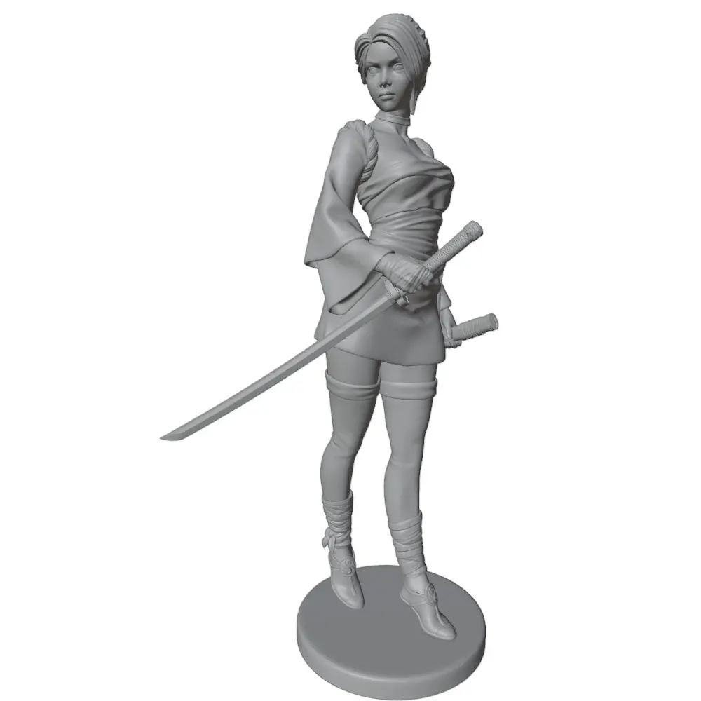 Figura miniatura 3D de guerrera gris DIY para gatos y perros - imagen 5