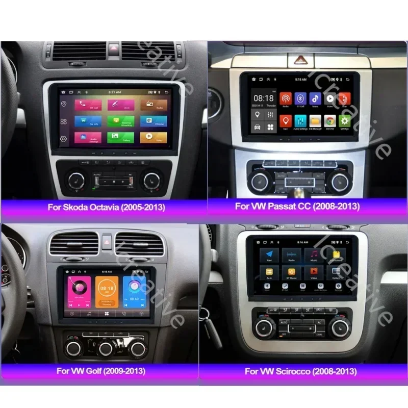 9 Inch for Volkswagen VW SEAT Skoda Golf MK5 EOS Android Car Stereo Radio Apple CarPlay Android Auto GPS Navigation HeadUnit image 2