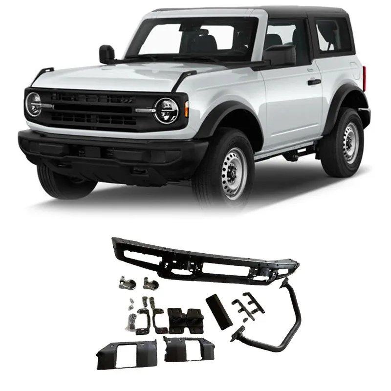 

Heavy Duty Steel Front Bumper Body Kit With Side Parts For Bronco