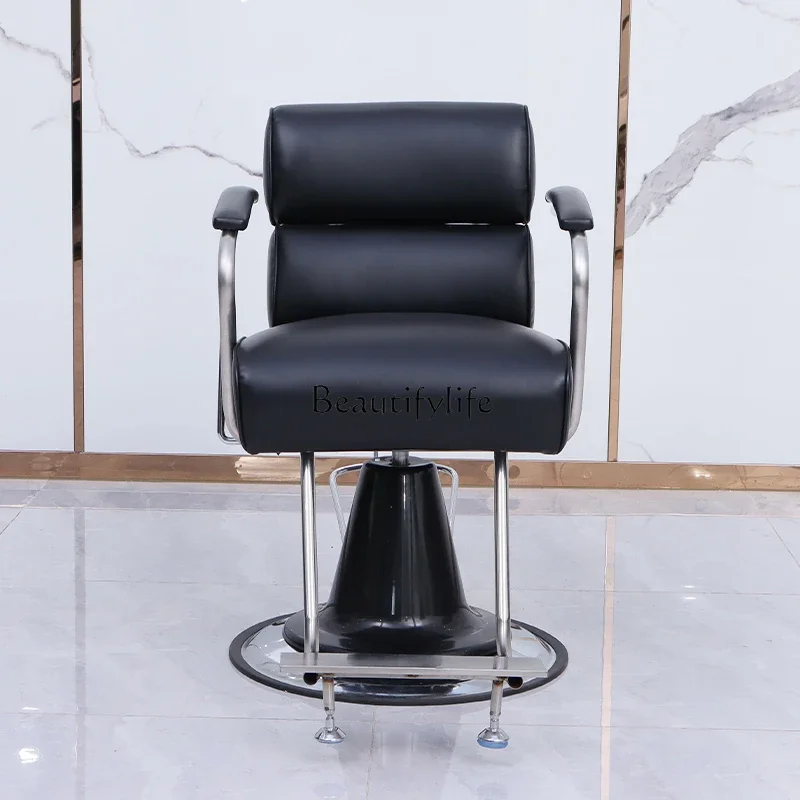 High-End Barber Shop Chair Fashion Hair Cutting and Perming Can Be Put down for Chair Lift Salon