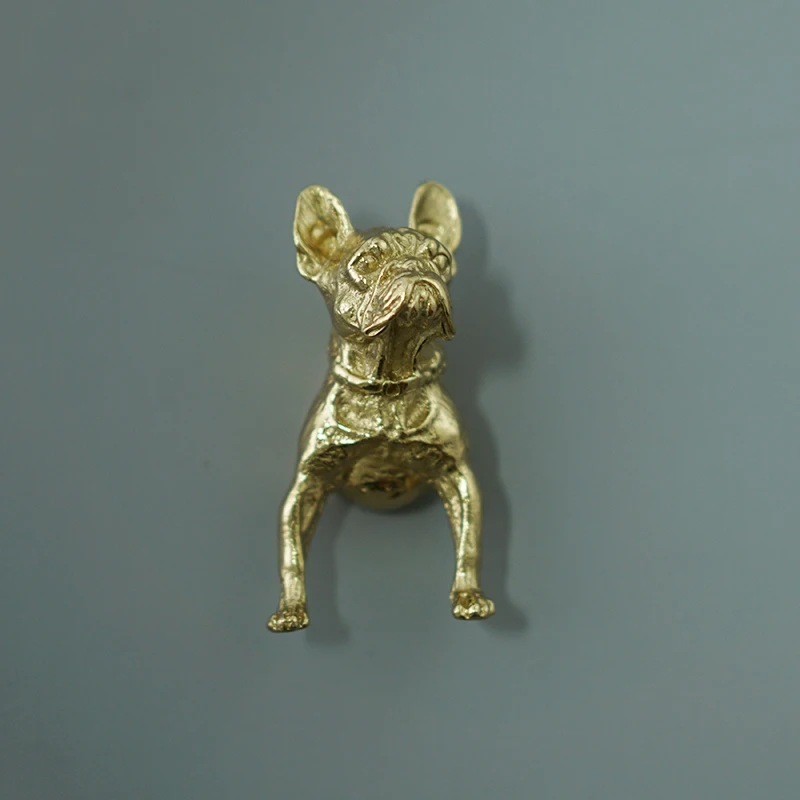 Brass Dog Knob Handle  Drawer Wardrobe Door Animal Dog Handle Knobs for Dresser Cupboard Handles Furniture Hardware