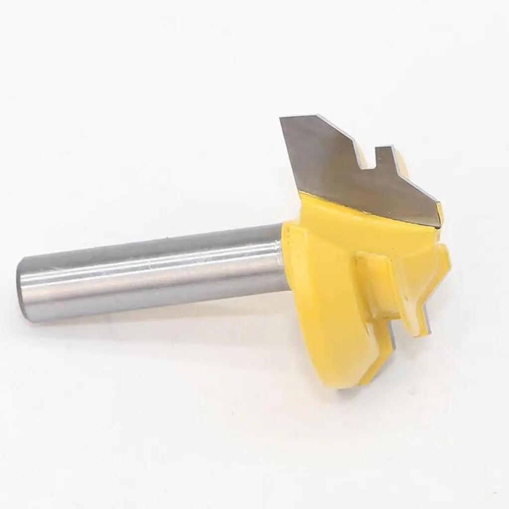 

Reversible Lock Miter Router Bit Tenon Cutter 8mm Shank Carbide Woodworking Tool for Joinery Projects
