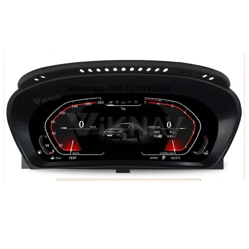 

Linux System Car Gauge Cluster for X5 E70 2007- 2011 2012 2013 Digital Dashboard Speedometer 12.3inch LCD HD Screen Cockpit