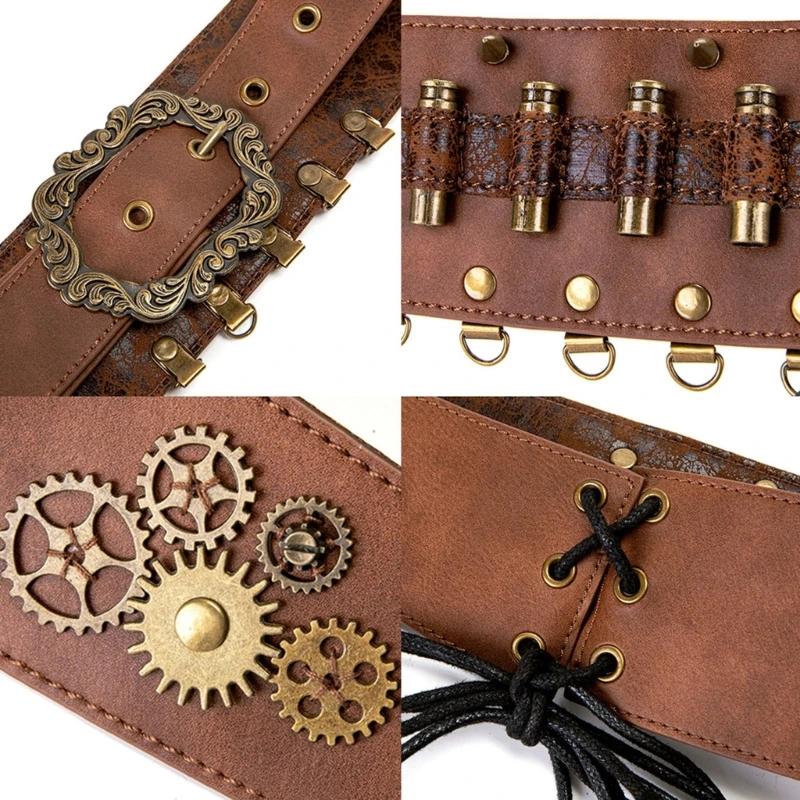 Stylish Steampunk Belt Bag Festival Belt Bags Waist Pouches Costume Accessory for Renaissance Costumes and Daily Fashion