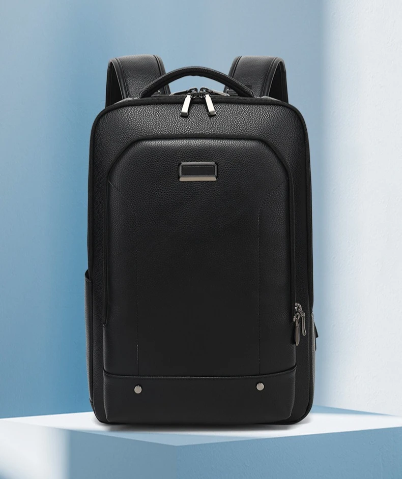 2027 New Luxury Brand Real Genuine Leather Men Backpacks Student Backpack Luxury Korean Version 15.6 Inch Computer Laptop Bag