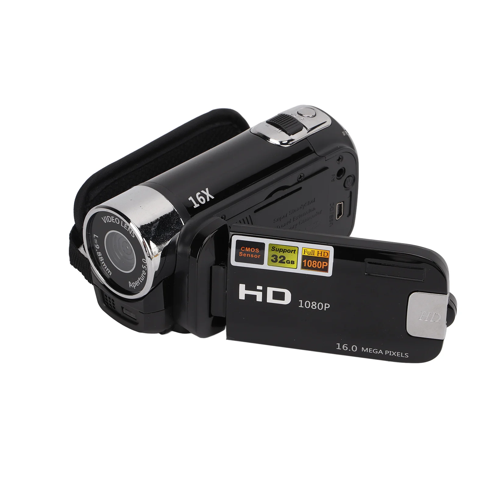 2.7 In Screen 16X Zoom Digital Camcorders Video Camera Camcorder Full HD 1080P 16MP Camera Recorder 270 Degree Rotation