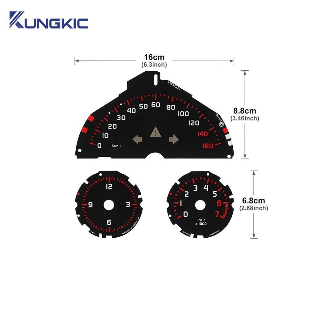 Gauge Face For Smart Fortwo W451 2011 2012 2013 2014 2015 Car 0-160 Km/H Speedometer Tachometer And Clock Panel Sticker