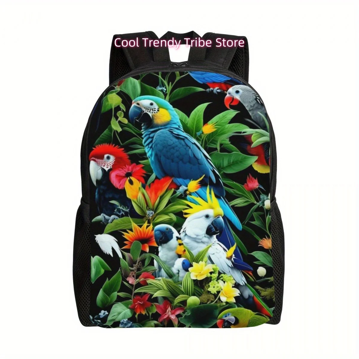 Beautiful Parrots Casual Backpack, Shoulder Bag For Men And Women, Lightweight Book Bag, Computer Laptop For Work Travel Office
