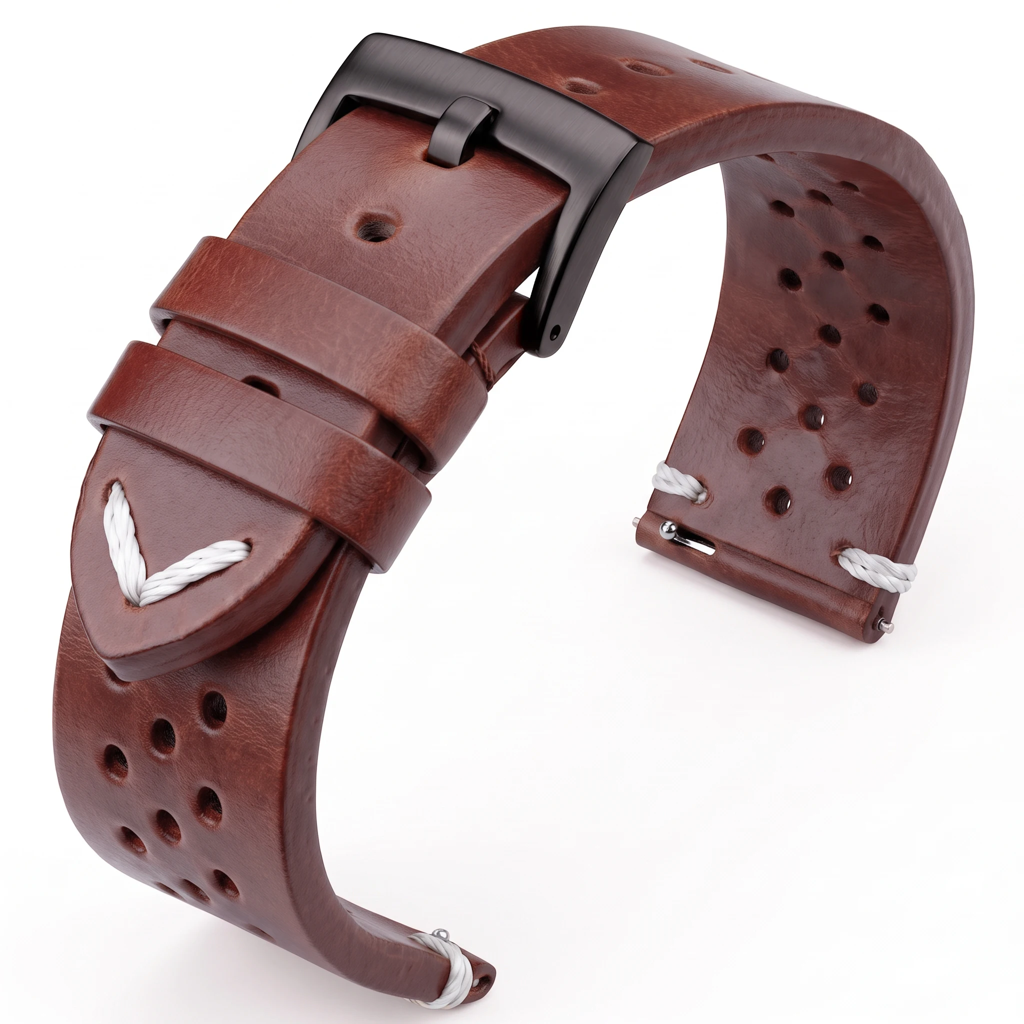 Handgefertigtes atmungsaktives Rindsleder-Uhrenarmband, 18, 20, 22, 24 mm, für Herren und Damen, 4 Farben, Ölwachs, echtes Lederarmband, Uhrenarmband-Zubehör
