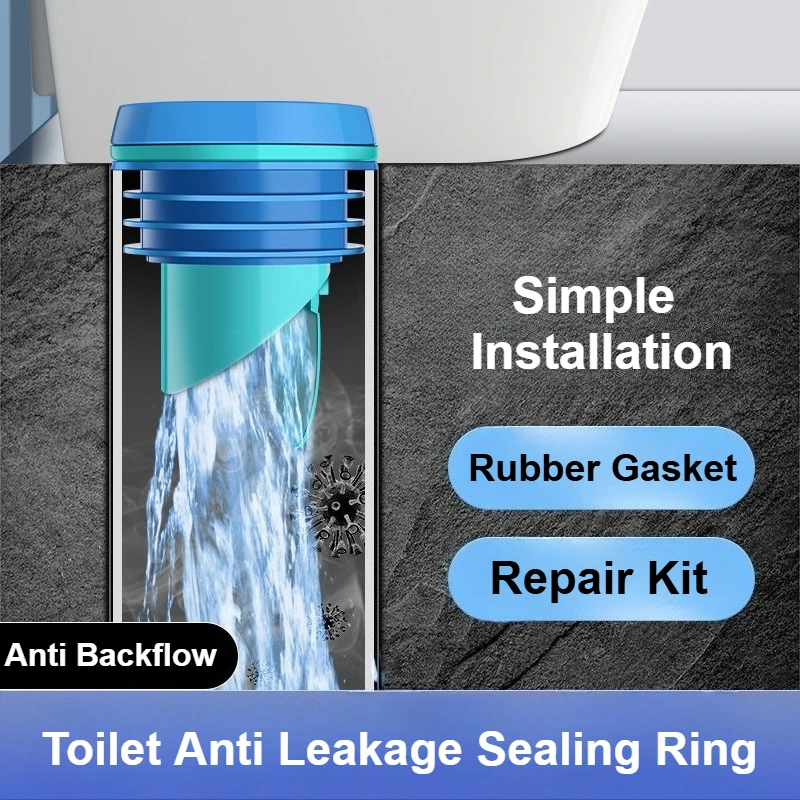 

Toilet Flanges Wax Rings with Prevent Backflow Valve FlangeRing Closestool Drain Deodorant/leakage-proof Silicone Installation