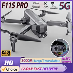 F11S 4K PRO Drone 4K profesjonalny EIS HD 2-osiowy podwyższony z przekaźnikiem GPS 5G WiFi 3KM RC Distance FPV bezszczotkowy silnik Quadcopters