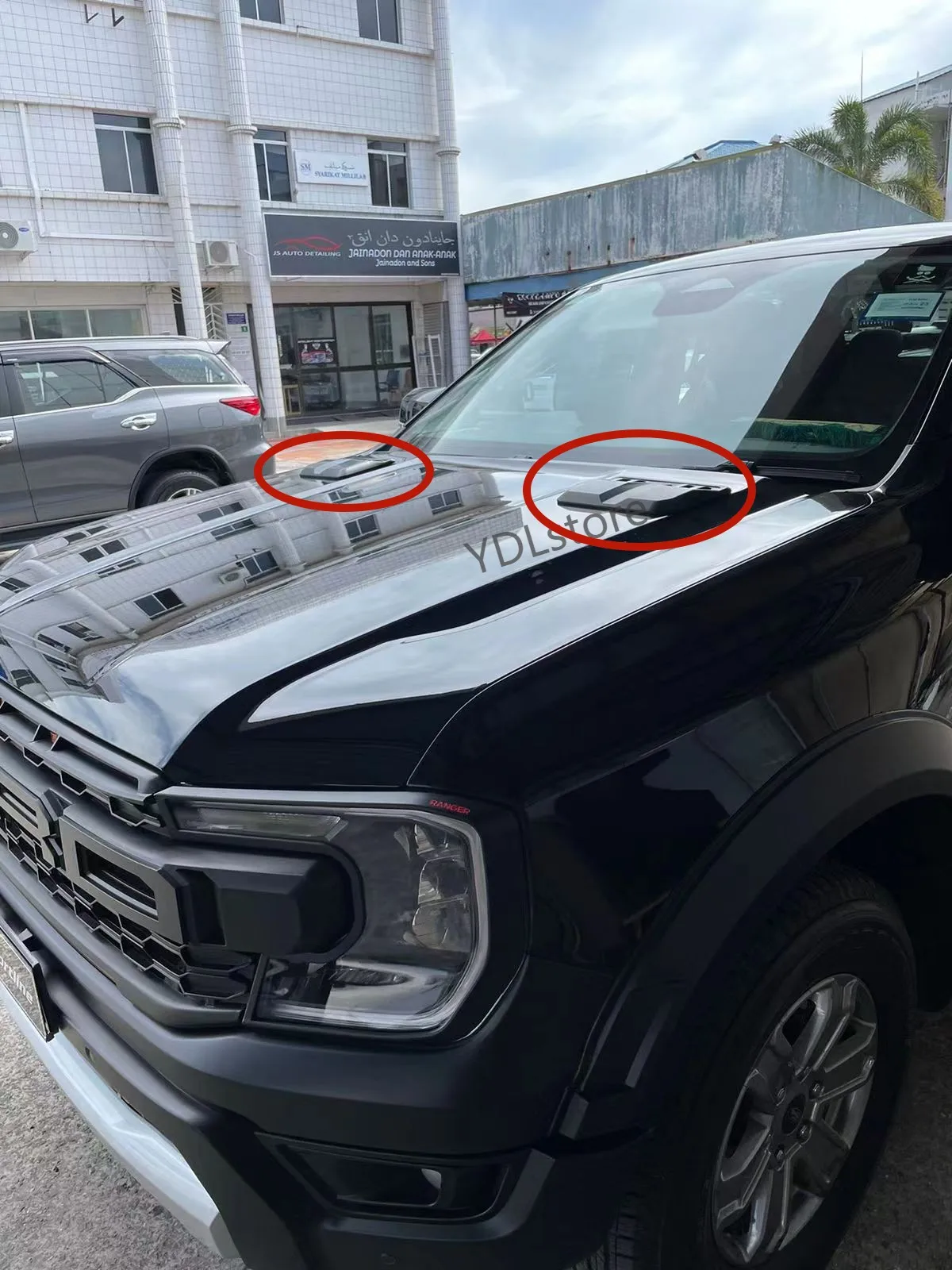 Universal Car Exterior Accessories ABS Bonnet Hood Cover For Raptor Type Decorative Cover For Ranger 2022 2023 And Everest 2022+