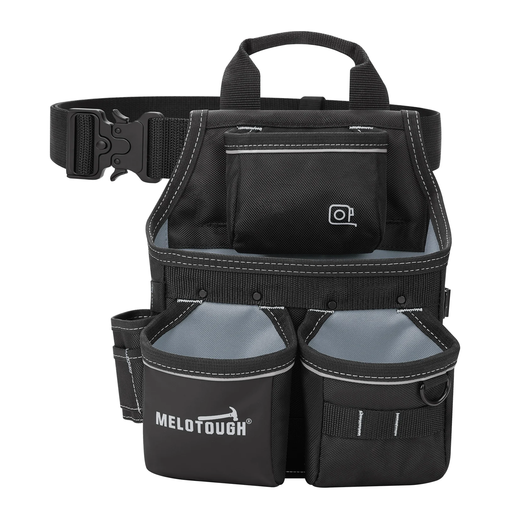 

MELOTOUGH Professional Tool Belt Pouch,Small Tool Pouch with Belt,Design Multi-Functional Pockets for Waist Fits 32-50 Inches