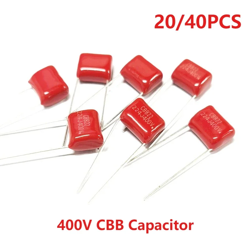 20/40PCS 400V CBB Polypropylene Film Capacitor Kit 103J 104J 105J 223J 334J 473J 684J 10nF 22nF 33nF 39nF 47nF 100nF 220nF 470nF