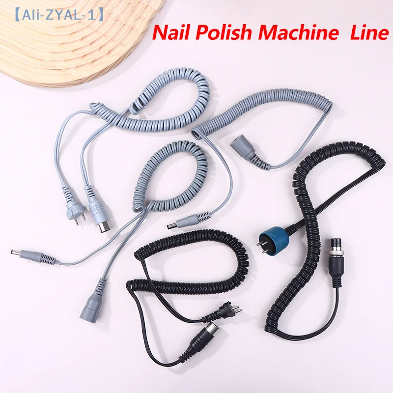 【ZYAL-1】1 szt. Kabel zasilający do frezarki do paznokci, elektryczny przewód sprężynowy do mocnej frezarki Strong H6 W-168 202B, akcesoria do frezarki do manicure