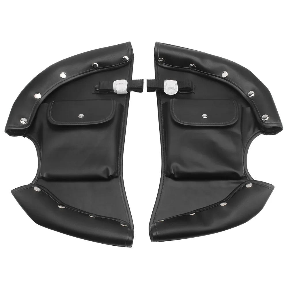 For Indian Chief Vintage Chieftain 2014+  Motorcycle Highway Crash Bar Lowers Chaps Leg Warmer Wind Deflectors Engine Guard Bags view 2