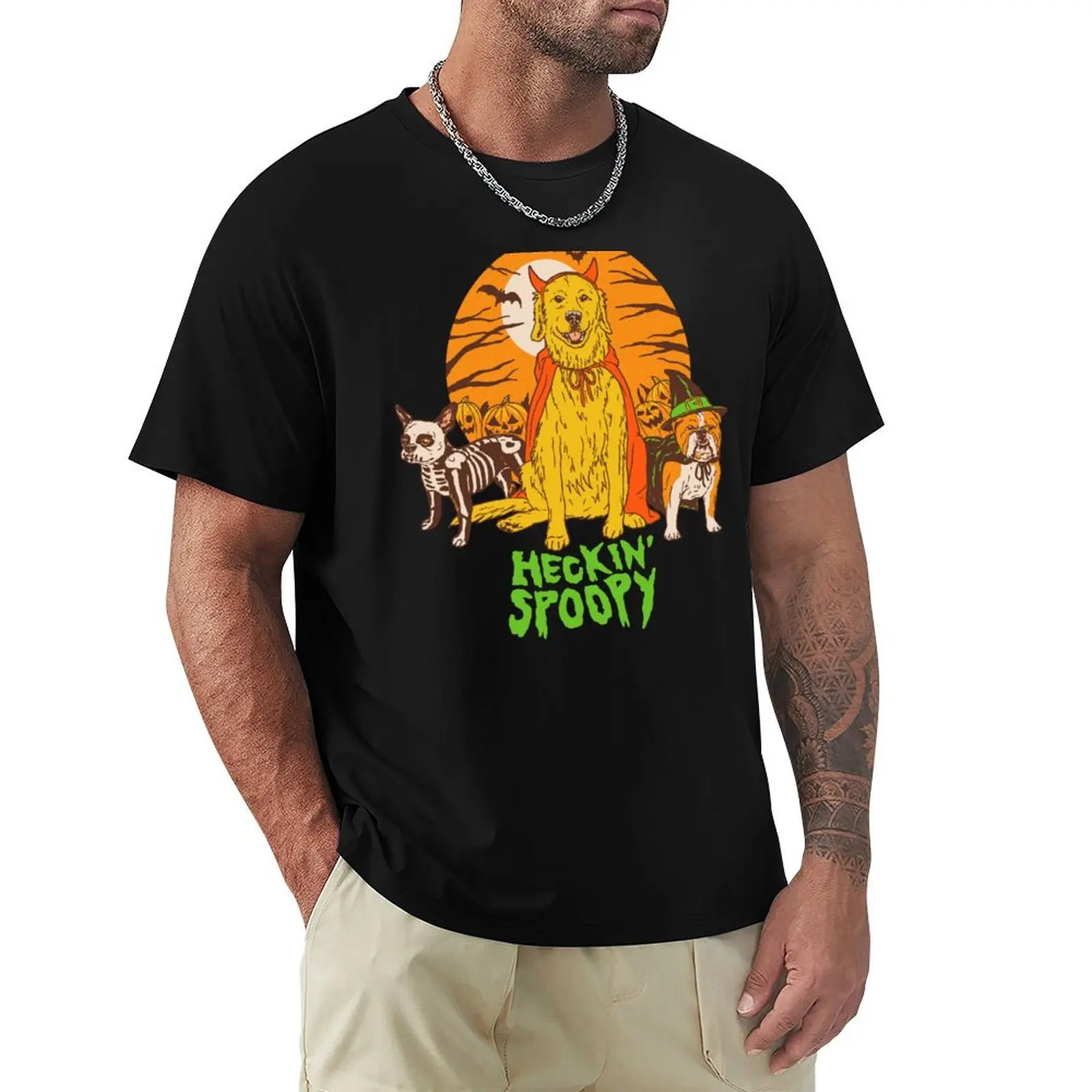 

Heckin' Spoopy T-Shirt tops sweat Short sleeve tee men t shirts