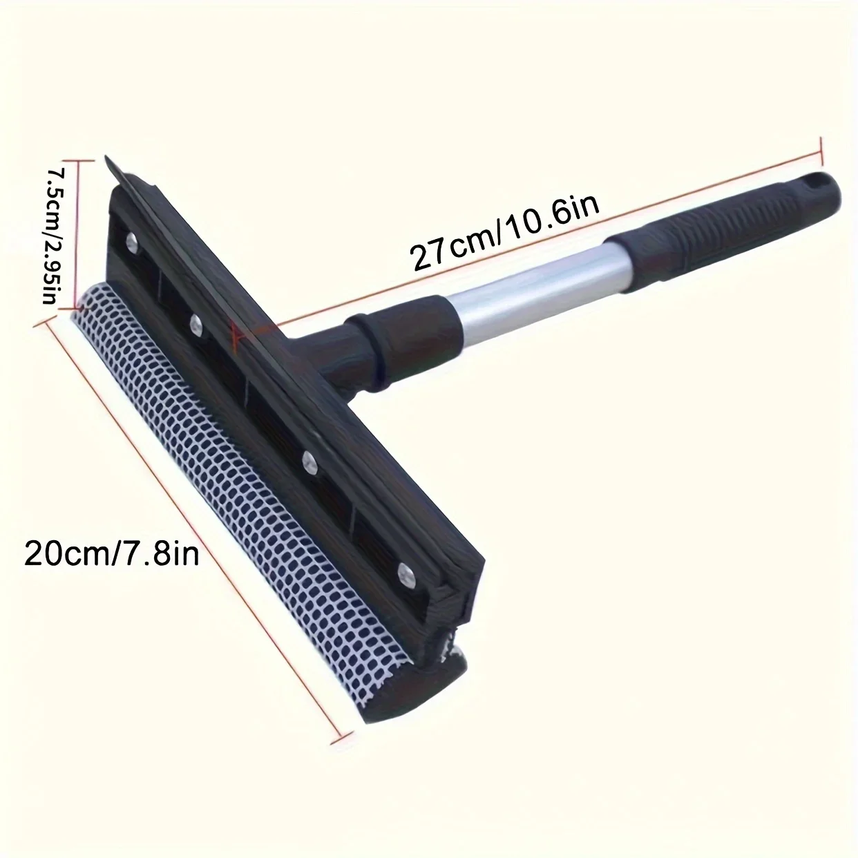 Easy-Grip Dual-Layer Squeegee for Car Windows and Showers - Durable PC Material, Perfect for Home & Commercial Use