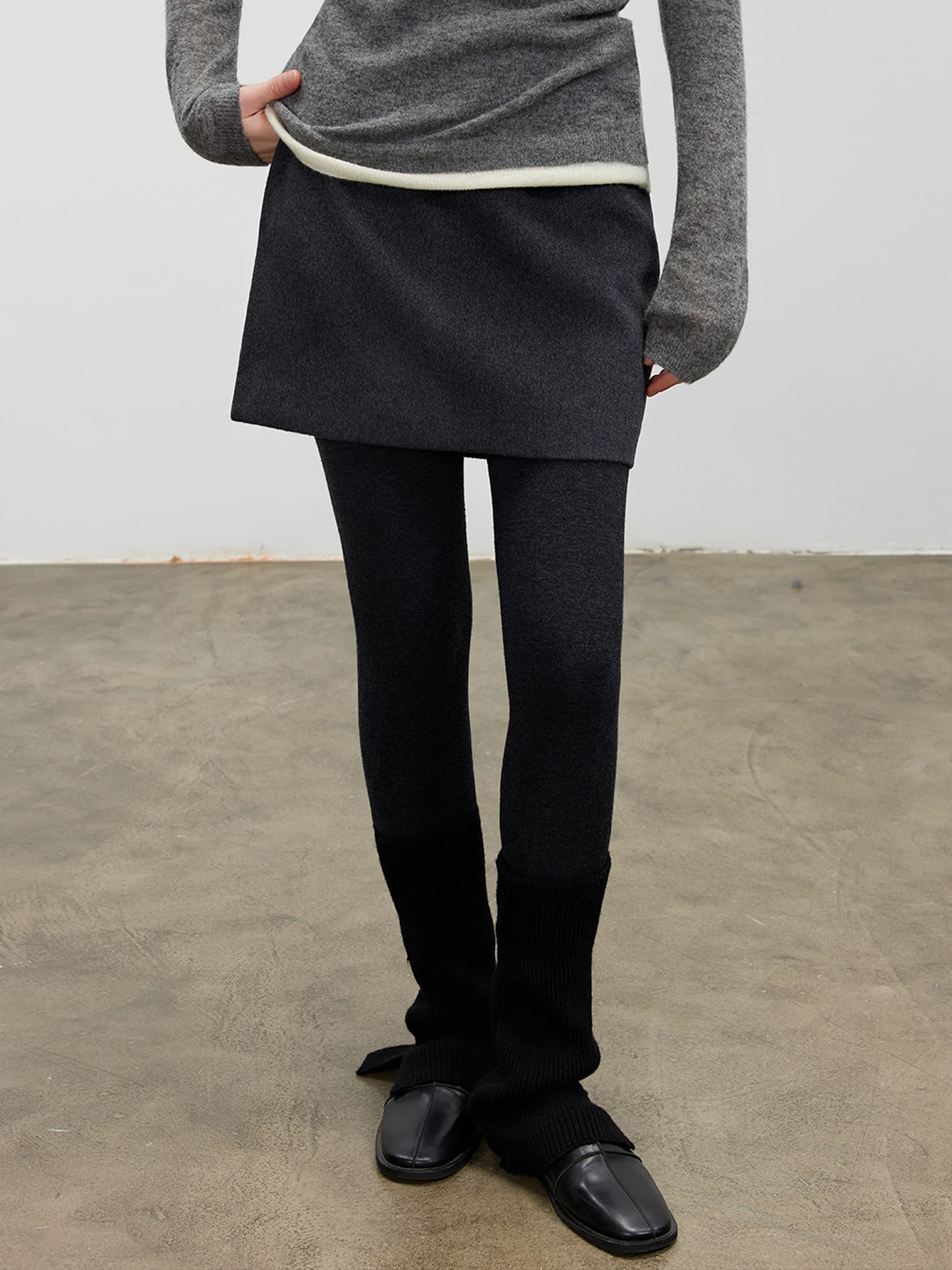 

LUR Fine Spun Australian Wool Sl Inteated Knitted Pants Autumn Winter Soft Comfortable Warm Base Layer Pants