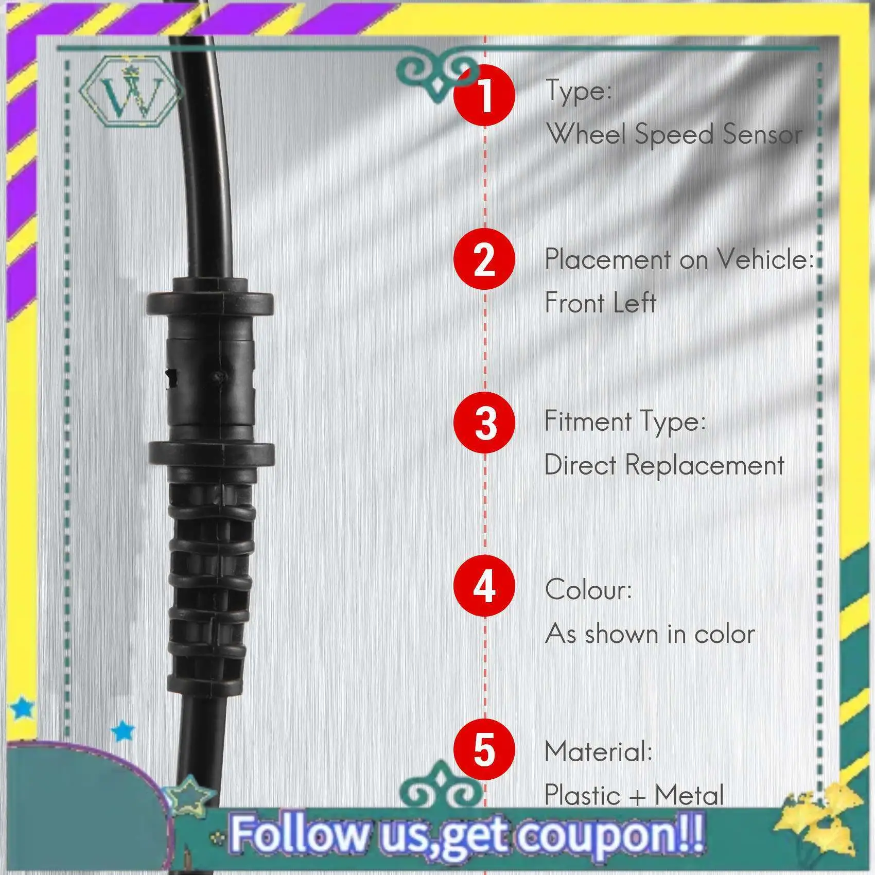 

A82U-ABS Датчик скорости колеса передний левый/правый для MERCEDES Benz C200 C230 SLK 2001-11 A2035400417