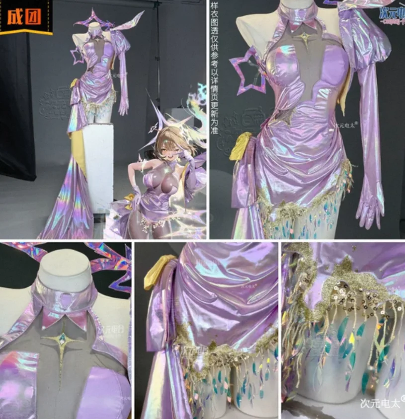 Anis Purple Sparkling Dress Ga - Anime Cosplay Jumpsuit ulasan dan harga