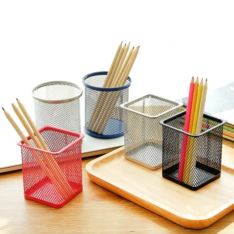 Creative Hollow  Pen Pencil Pot Holder Brush Storage Container Desk Organizer Plastic Stationery Pen Holder Office Supplies