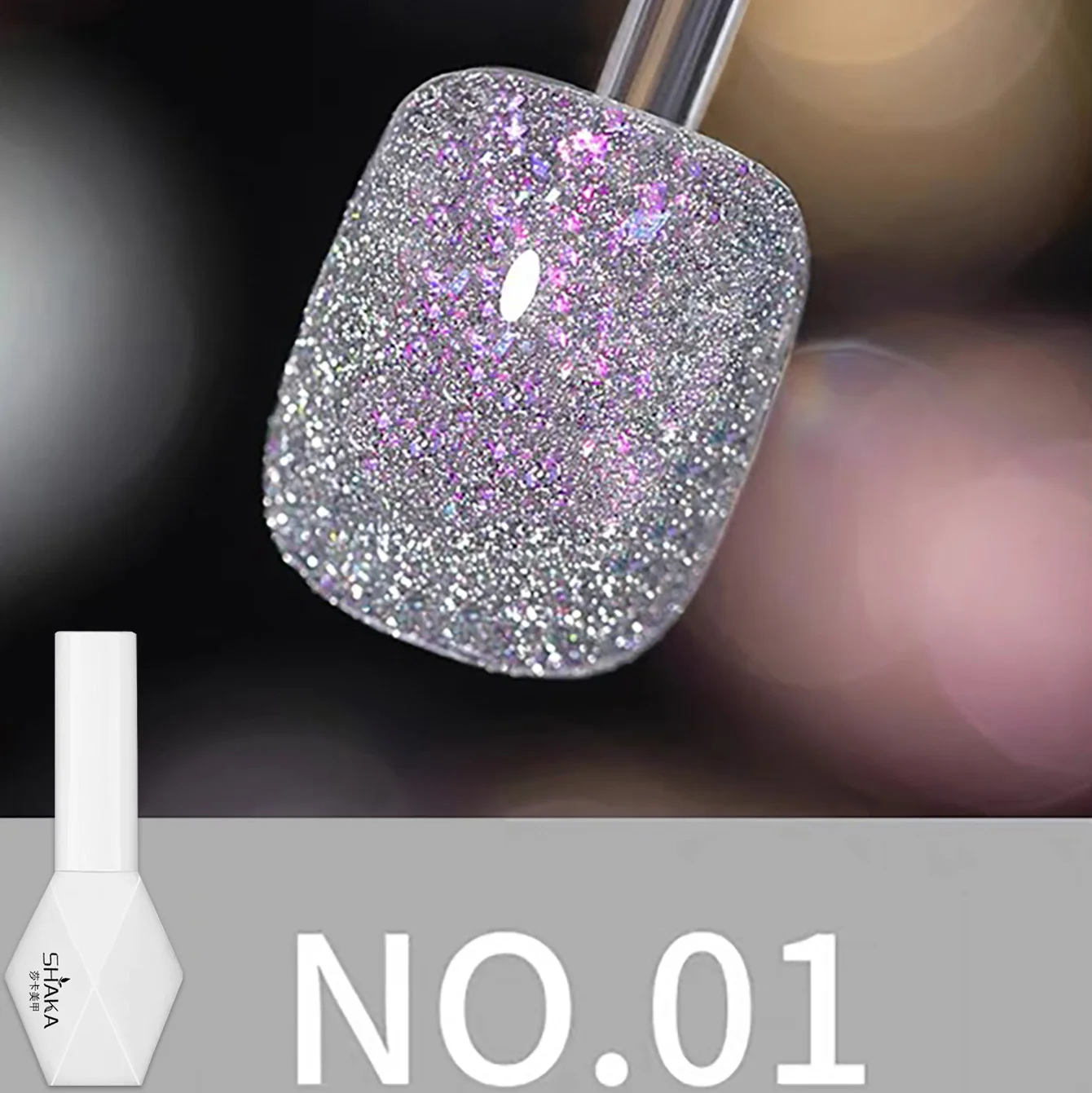 1 قطعة WS الملونة فلاش الأزرق كسر الماس هلام طلاء الأظافر شعبية تبييض مسمار الفن عالية الكثافة للنساء مستلزمات الأظافر