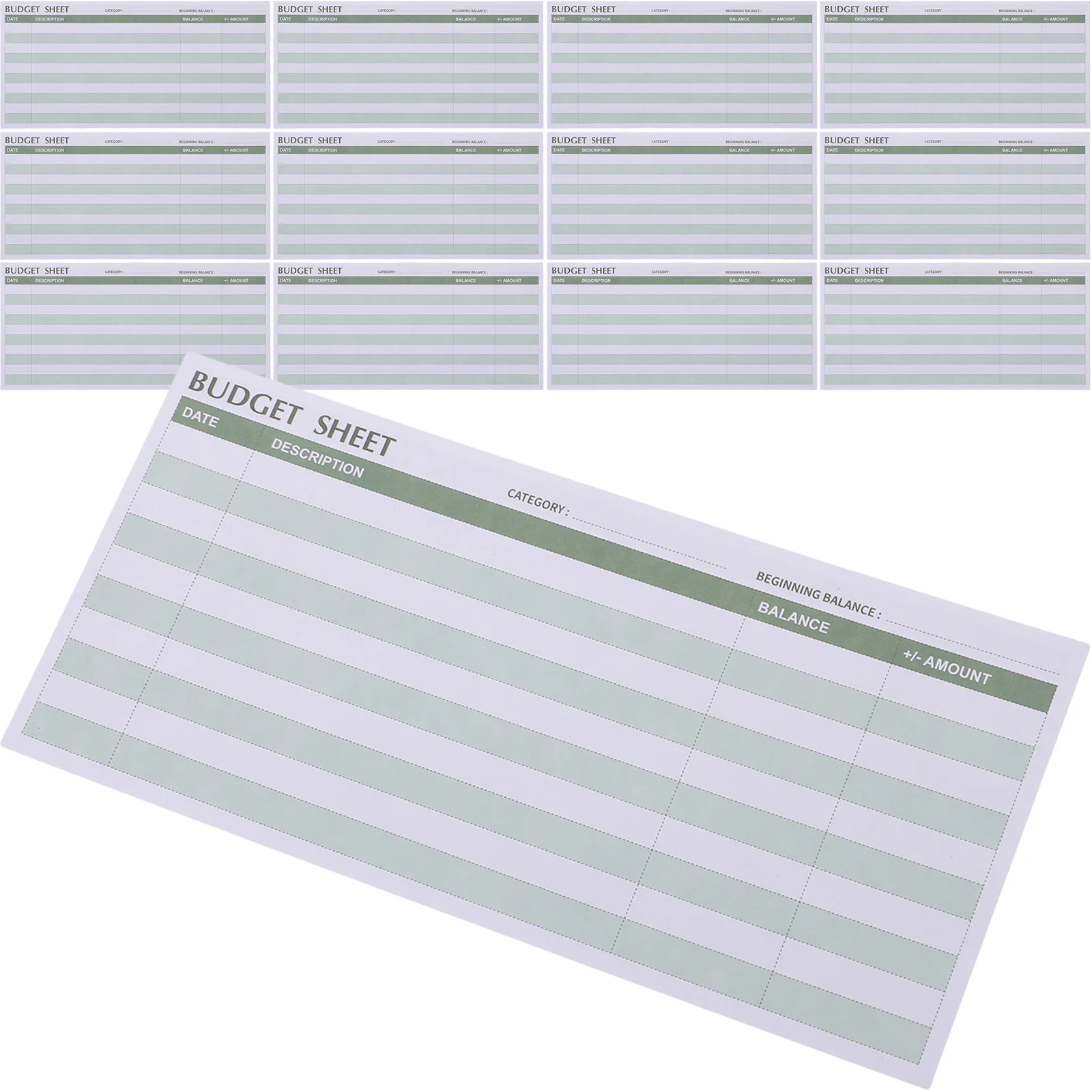 50pcs Portable Budget Sheets Cash Binder Refills Daily Expense Tracker For Home Office Travel Finance Management Writable Money