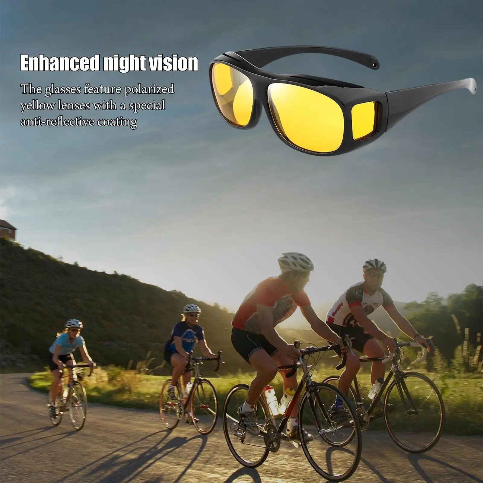 Anti-Glare Night Vision Driver Goggles Fashion Sunglasses Cycling Goggles Night Driving Enhanced Light Glasses Car accessories