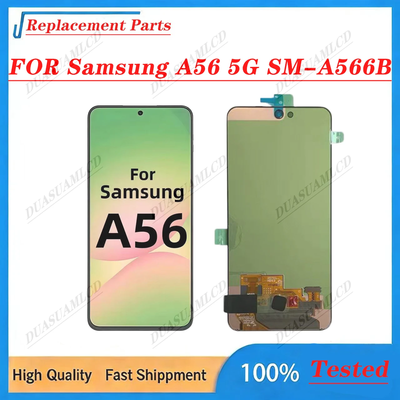 OLED TFT Touch Screen Digitizer Assembly for Samsung Galaxy A56 5G SM-A566B, Mobile Phone Display Replacement Repair Parts