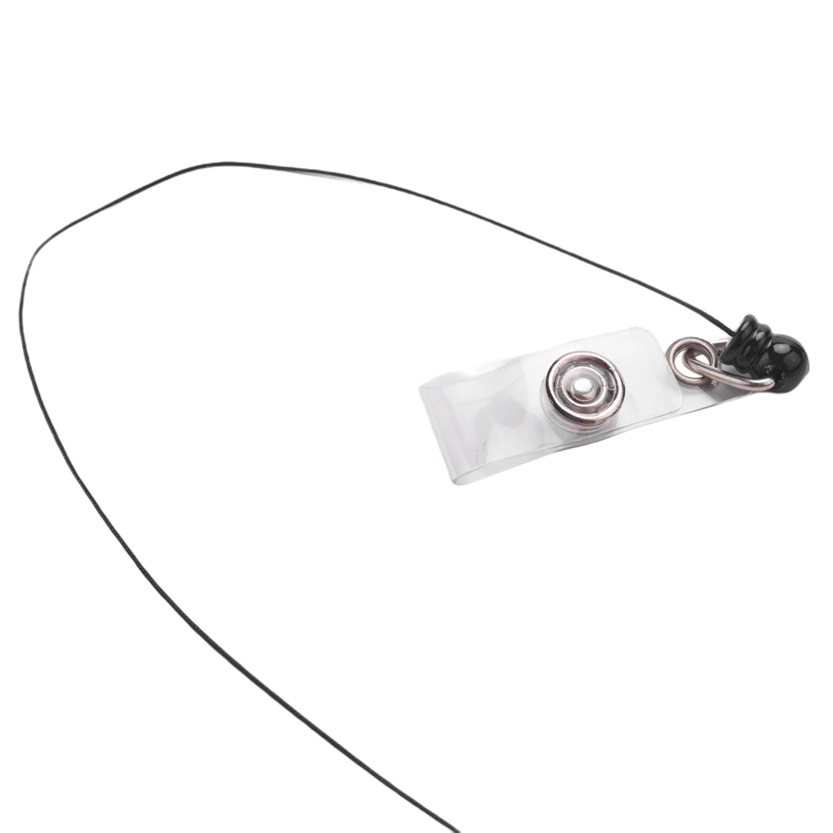 1 Pcs Badge Holder Retractable Reel YOYO Clip Snap Button ID Card Key Black