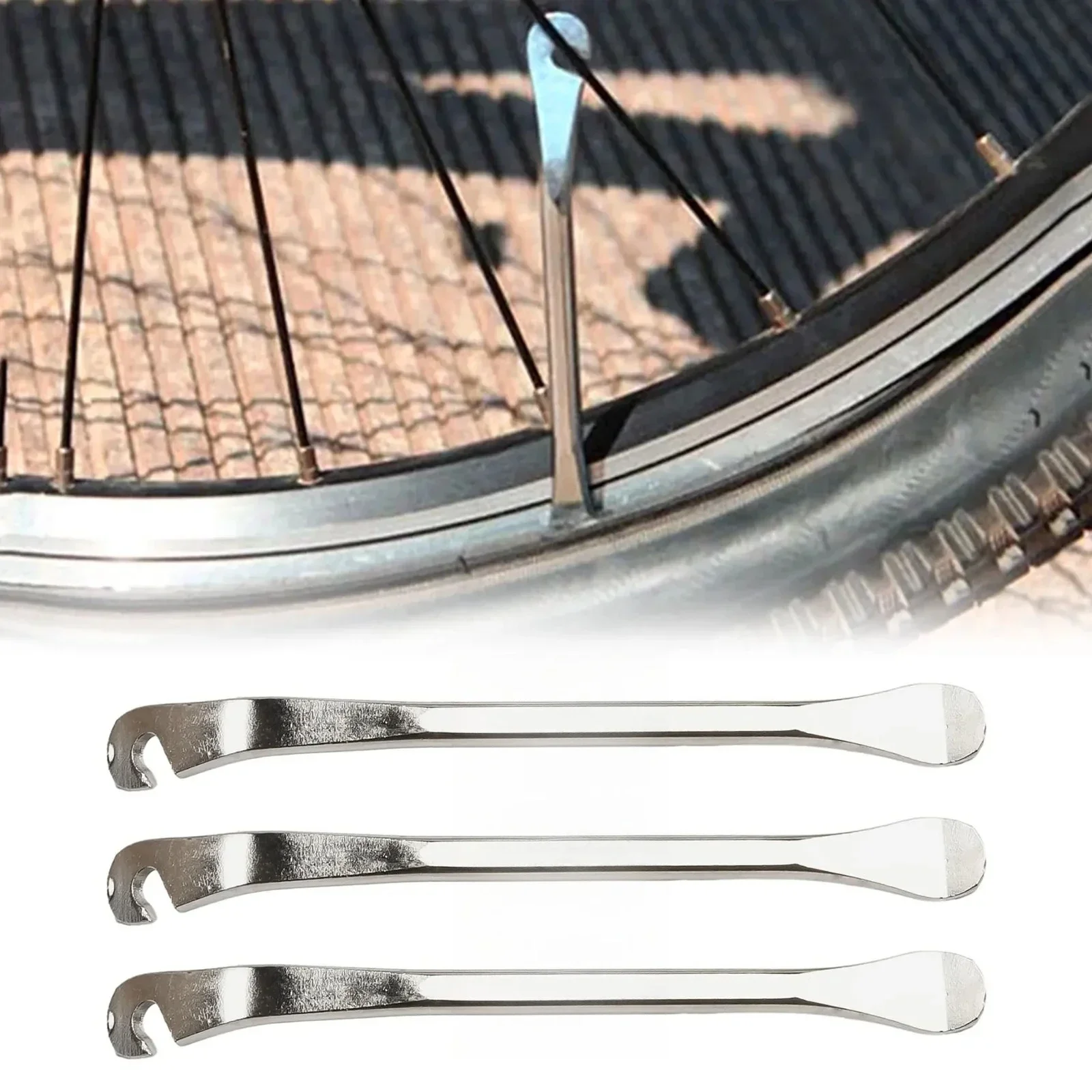 Reifenwechselhebel Reparaturwerkzeug Fahrradreifen-Wechselhebel 1/3/5 Stück Reifen-Spudger Edelstahl-Löffel Reifenöffner – Detail 1