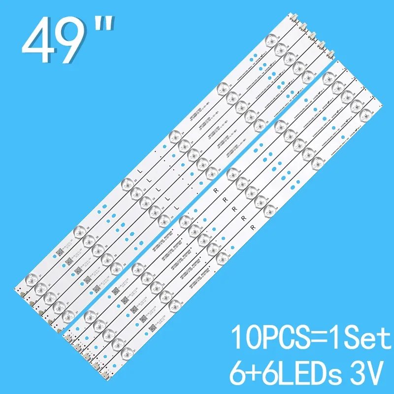 

LED backlight strip For LED49C1000N LED49C1080N 49D1000 49C1000 49C2000 LB49002 V LB-C490F13-E2-L-G1-SE4