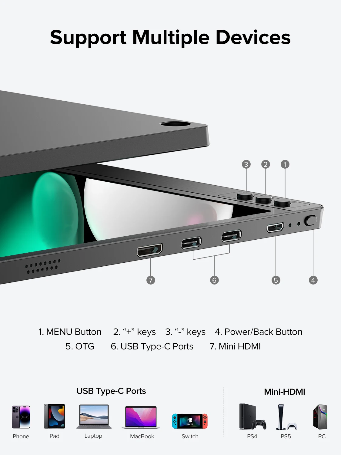 UPERFECT 16.1 Inch 144Hz Portable Gaming Monitor for Laptop 1080P FHD IPS Display with HDR FreeSync Eye Care External Screen