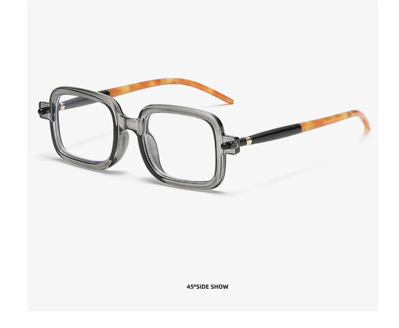 Neue modische quadratische Sonnenbrille für Damen und Herren, Vintage-Markendesigner, Punk-Sonnenbrille, klare Gläser, Spiegelbrille – Detail 18
