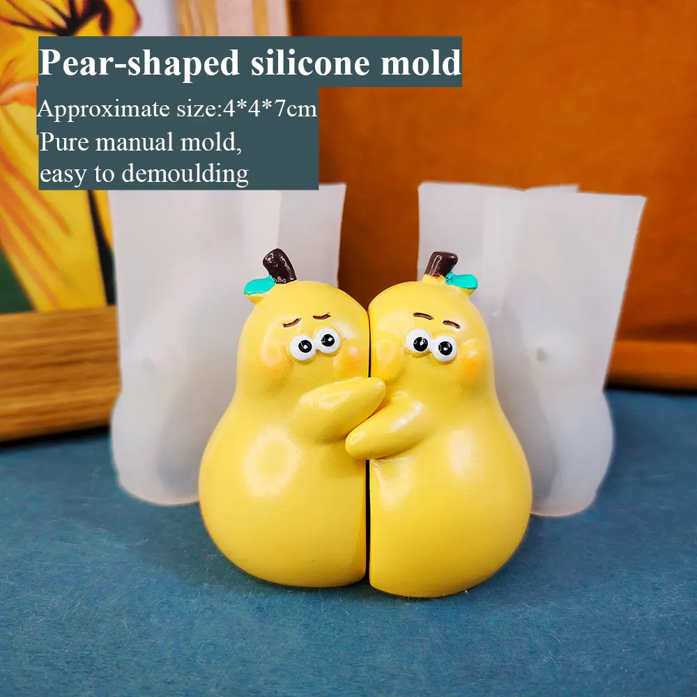 

Cute pear-shaped mold, drop glue, aromatherapy, handmade, DIY, exclusive 3D, 3D