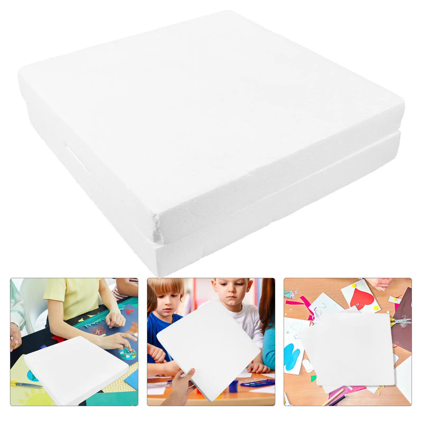 

2Pcs Foam Board Material High Density DIY Sheets Crafting Foam Blocks for Art Projects and Floral Arrangements