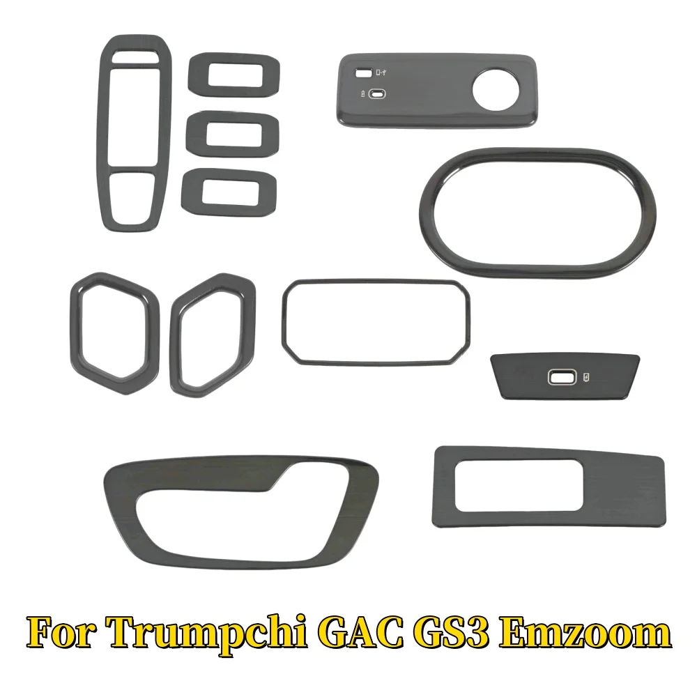 

For Trumpchi GAC GS3 Emzoom 2022 2023 2024 Accessories Car Glass Lift Button air vent USB Socket Stainless steel Decor Cover