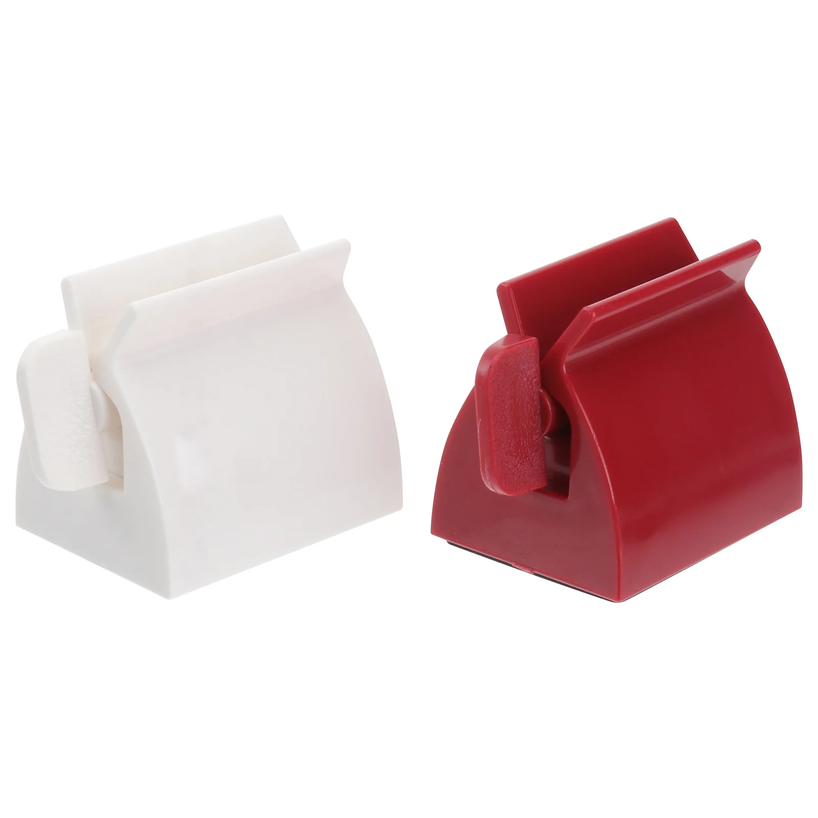 

2Pcs Toothpaste Squeezer Rolling Tube Holder Red White Easy Dispenser Bathroom Accessories Efficient Accurate Tube Roller Saver