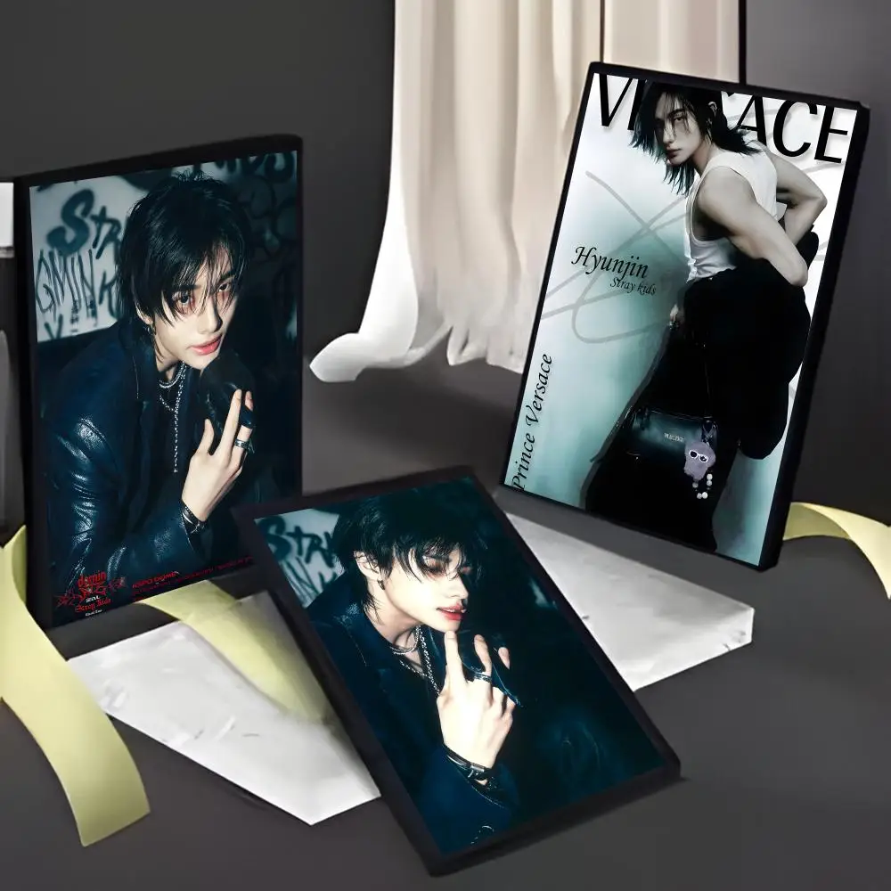 Hot Kpop H-Hyunjin Poster American Film Mural Home Childrens Room Wall Decor Print
