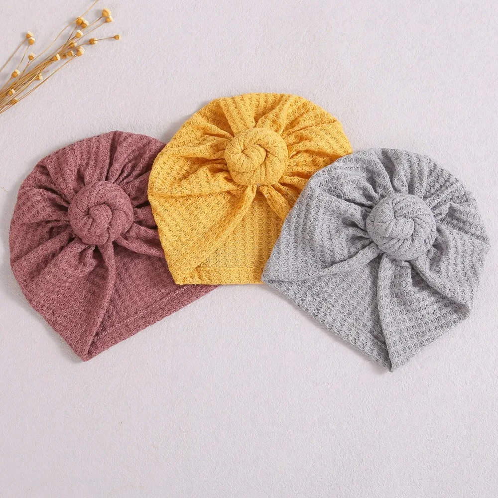 Turbans élastiques pour nouveau-né, bandes de sauna, chapeau de bébé en coton, enveloppes d'hôpital, doux et solide, mignon